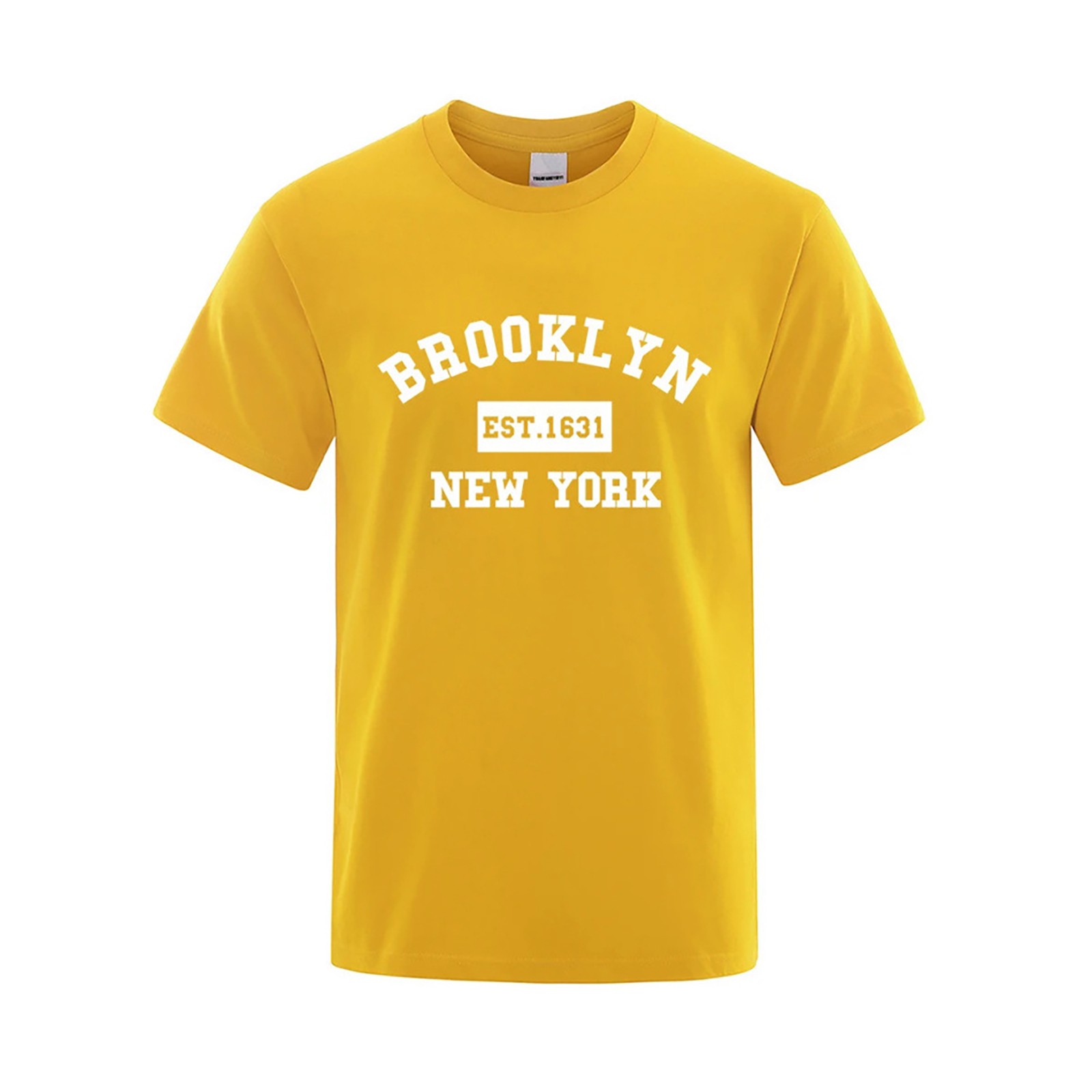 thumbnail image 4 of 2025 Camiseta de hombre con estampado de letras de Nueva York - Corte holgado, tejido transpirable, informal de verano - XS-XXXL, 4 of 4